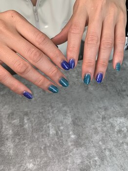 クレアネイル(claire.nail)/キラキラフラッシュネイル