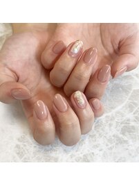 塗りかけネイル
