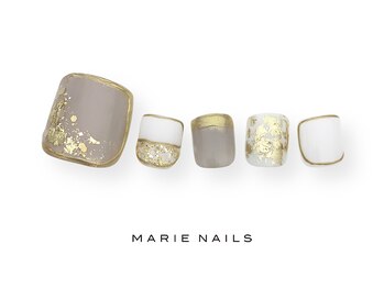 マリー ネイルズ いわきラトブ店(MARIE NAILS)/定額7,700円 グレー 0728d
