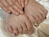 ［Foot］オフ込*足先を綺麗に魅せる美爪ワンカラー ¥5,500