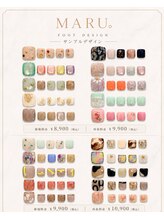 マル(maru。)/フットネイル　8900円～9900円