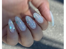 ワンカラーネイル/キラキラ