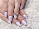ミラーネイル&ビジュー￥11000