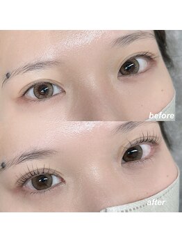 エルドット(L.jour)/上下まつげパーマbefore・after