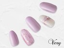 春カラーのニュアンスネイル