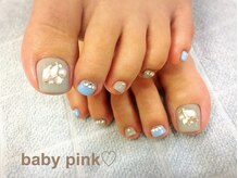 ネイルサロン ベビーピンク(Nail salon BABY PINK)/baby pink☆フットネイル