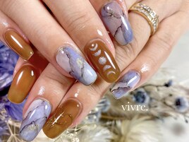 手書き/天然石/月の満ち欠け