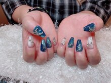 レアネイル 新宿(le'a nail)/ブルーマグネットデザイン