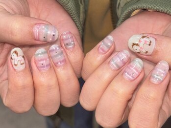 ボーダーマグネットネイル