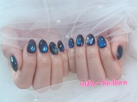 水光マグネットネイル