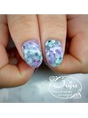 2色の紫陽花ネイル