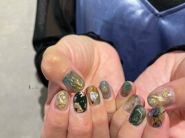 ごてごてニュアンスネイル