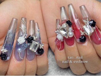 タオドットネイル(TAO...nail)の写真/【Akane/Hikari/Mako限定★長さ出し10本+フリーアート¥13000】デートにもピッタリ♪とびきり可愛い指先へ★