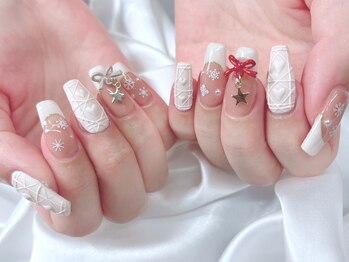 レッドネイル(Redネイル)の写真/【自店はいつでも付替オフ無料☆】時間無制限10本付け放題!カラー&ラメ何色でも&ストーン使い放題♪