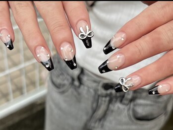 シーネイルサロン 香取店(C nail salon)/バーチャルフレンチ＋ストーン