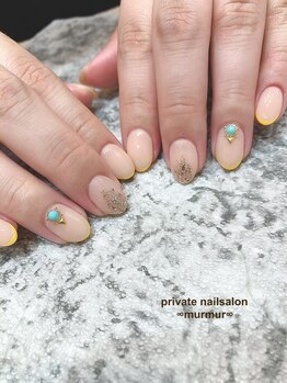 プライベート ネイルサロン マーマ(murmur)/イエローフレンチ