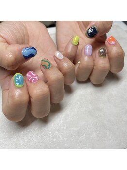 Mネイルアンドカフェ シェレステ/個性派ネイル