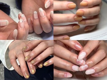 アース コアフュールボーテ 松本庄内店(EARTH coiffure beaute)の写真/オフィスでも映えるシンプル可愛いネイル★OLさんや主婦の方にもオススメ◎選べるデザインも多数あります♪