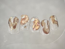ブラウンニュアンスネイル