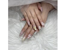 韓国ネイル/定額ネイル/キラキラネイル/カラフル/パーツネイル