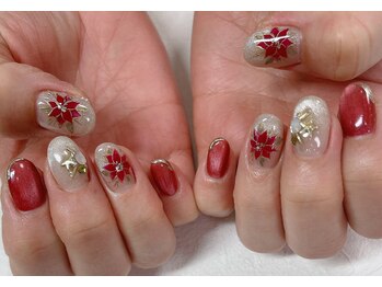ネイルサロン ビューティーマジック 川口店/ポインセチアネイル