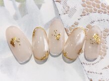 ムーネイル(mou nail)/ヌーディー華やか