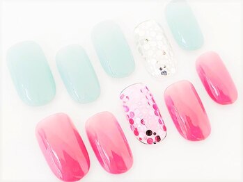 ネイルサロン クイール 小山店(NAIL SALON QUILL)/ワンカラー+ホログラム