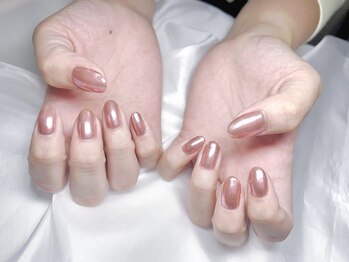 ヤシネイル(Yashi Nail)/ミラーネイル コーラルピンク