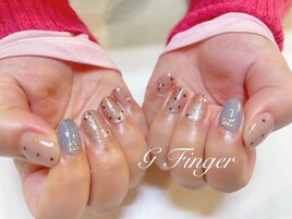 ハートホロドットネイル♪