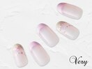 キレイめホロ花ネイル