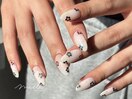 ストーンフラワーネイル