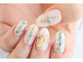 ホイル+ターコイズネイル