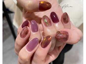 ネイルサロン ティフィン(tiffin)/~秋色フィルムネイル~