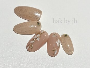 ハク ネイル バイジェービー 稲毛(hak nail byjb)/フラワーネイル　11000