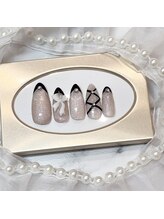 ネイルポット(Nail Pot)/フレンチ　リボンネイル