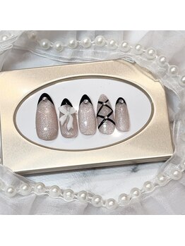 フレンチ　リボンネイル