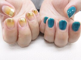 片手違いのアシメネイル￥7980