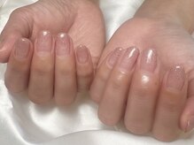 ヒールネイル(heal nail)/キラキラサーモンpinkグラデ
