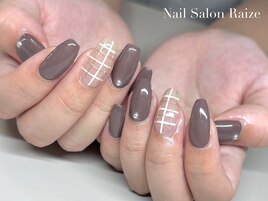 チェックネイル/シンプルネイル