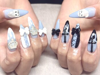 パープルの爪屋/地雷系ライブ仕様推し活ネイル