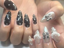 クロレ(Nail Salon COLORE)/ちぐはぐネイル　by.ayaho