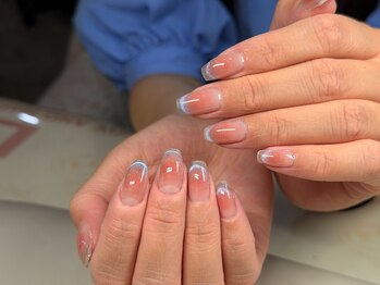 センシー ネイル スタジオ(Sensy Nail Studio)/マグネットグラデ+チークベース