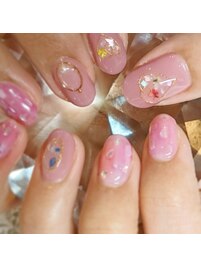 ワイヤー　ブローチ　シェル