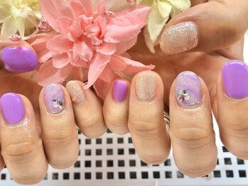 ディーネイル 京橋(D-nail)/立和名/気分上がる☆春パープル