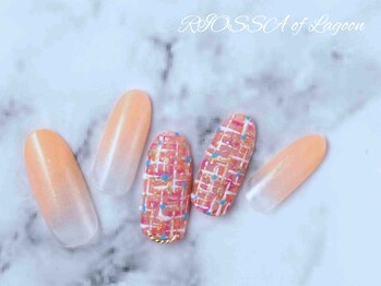 リオッサ オブ ラグーン(RIOSSA of Lagoon)/マットネイルｘツイード柄