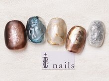 アイネイルズ 池袋店(I-nails)/メタリックインクニュアンス
