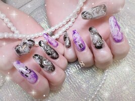 スカルプ☆ハードもやもやネイル
