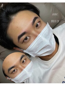 ルククギフ 岐阜(〇△□rukuku)/HBL＋眉毛Wax＋間引き