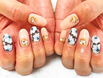 ライトウェーブ 長野駅前店/エレガントフラワーネイル