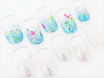 ネイルサロン クイール 小山店(NAIL SALON QUILL)/ラメがけ+ホイル
